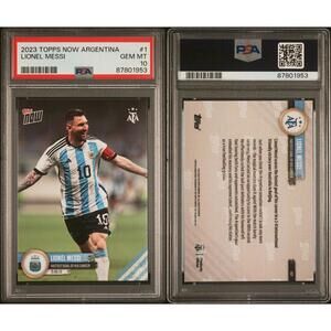 2023 Topps Now Argentina #1 Lionel Messi PSA 10 Gem Mint
